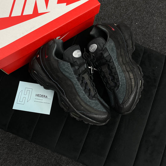 NIKE AIRMAX 95 BLACK LEATHER