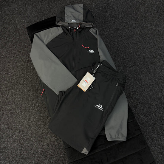 TRIALBERG BLACK/GREY TECH TRACKSUIT