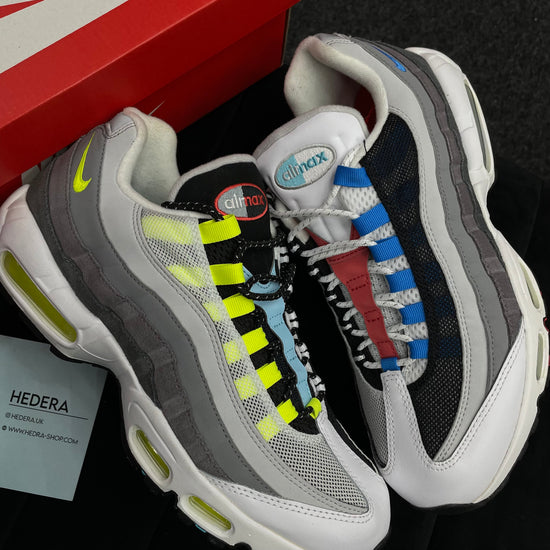 NIKE AIRMAX 95 HALF NEON/CRYSTAL BLUE