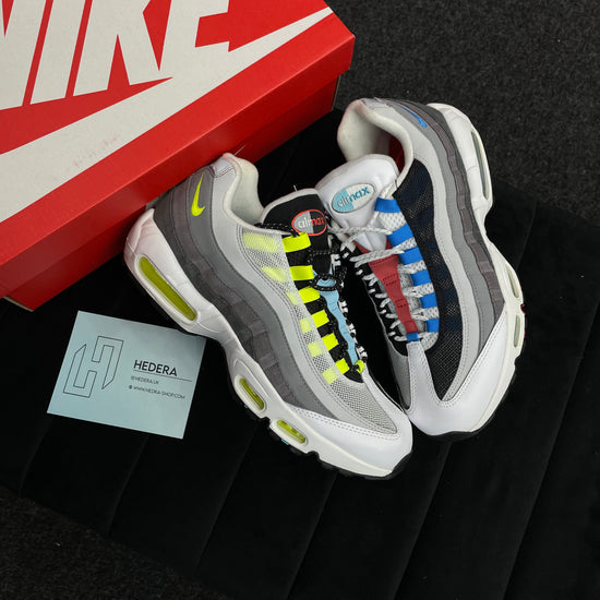 NIKE AIRMAX 95 HALF NEON/CRYSTAL BLUE