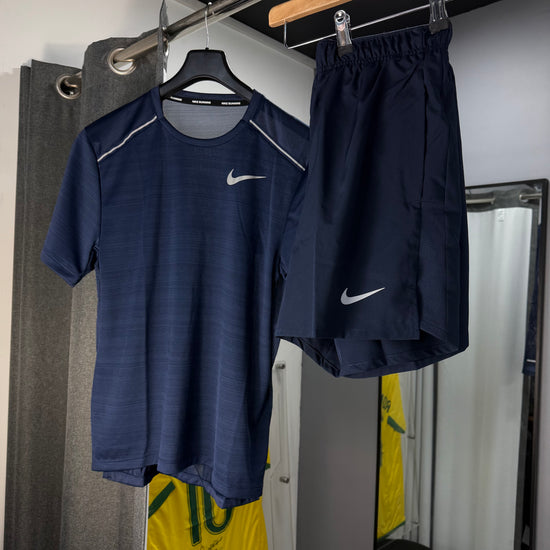 NIKE NAVY MILER 1.0 SHORT SET